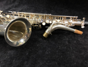 Photo Beautiful Original Silver Vintage Selmer Paris Balanced Alto Saxophone, Serial #30042